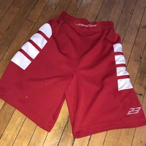 Jordan Red and White Men's Athletic Shorts